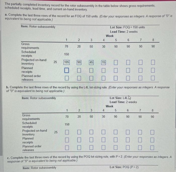  plz help will upvote!! The partially completed inventory record doe the