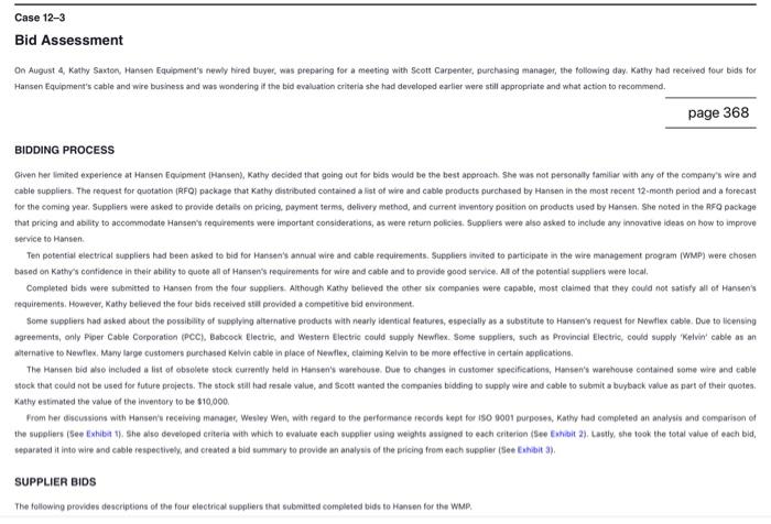 Hansen Case Analysis Please Answer Questions and a thumbs up will be