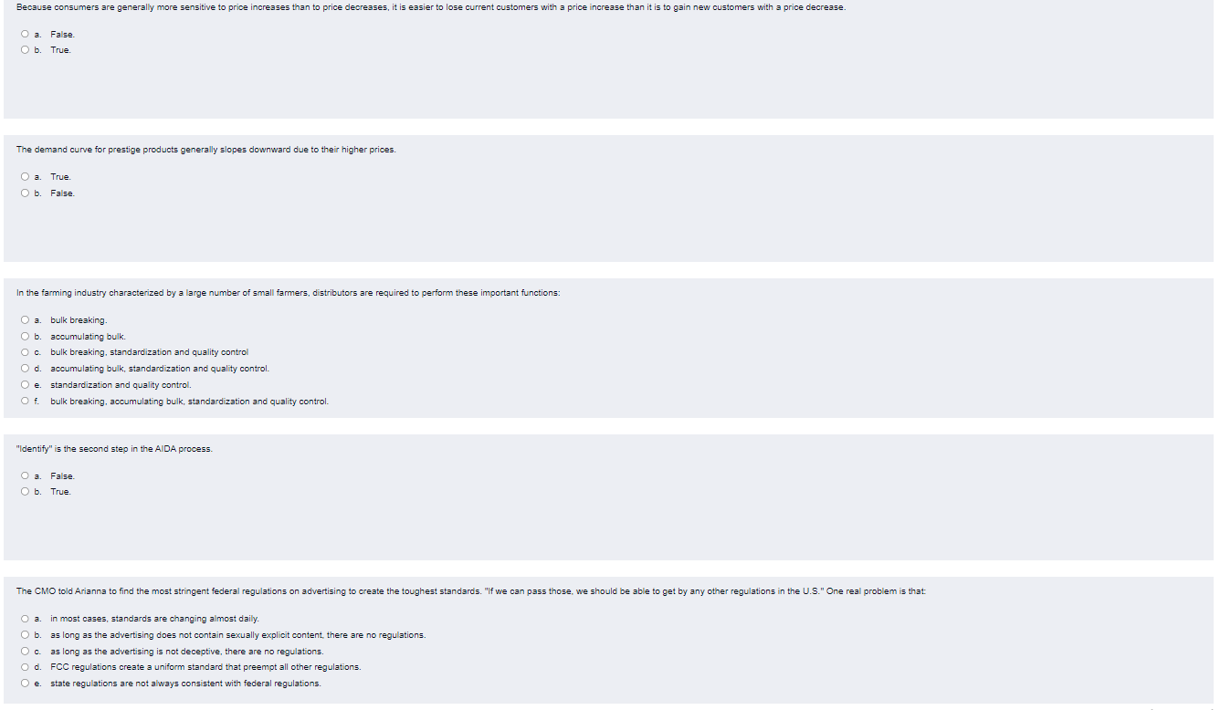 please answer alll above will give thumbs up. a. False. b. True.