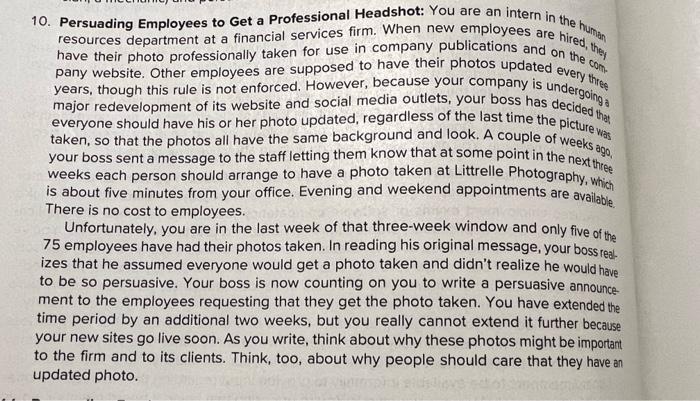 \#10, you are writing an email to 70 employees who have not