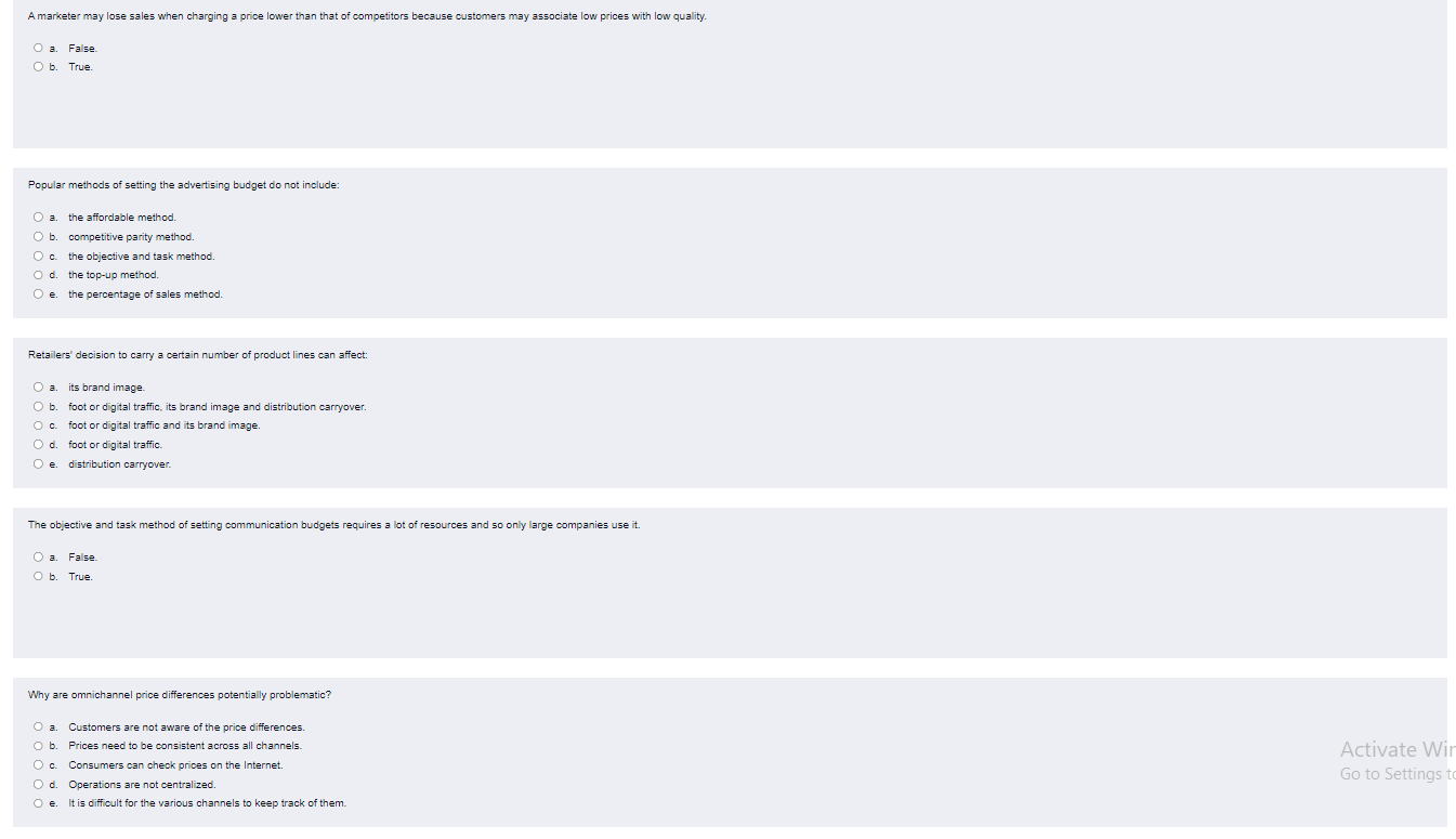 please answer all above will give thumbs up. A marketer may lose