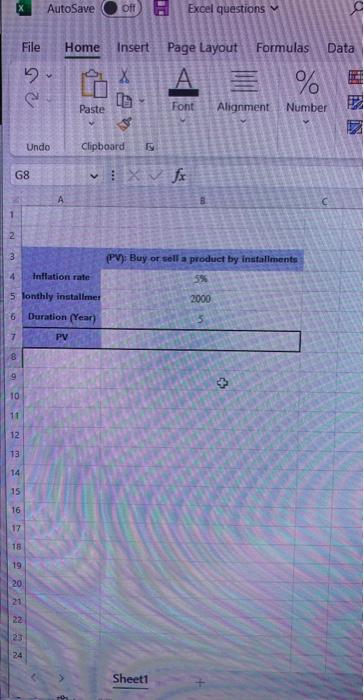 help please how do i solve this in excel here is a