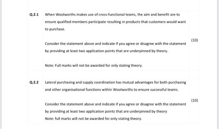 Discuss what is supply base optimisation then justify why Woolworths should or
