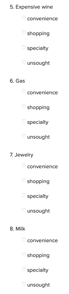 based on consumer buying behavior. This method divides consumer goods and services