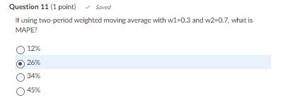 is MAPE? 12% 26% 34% 45%