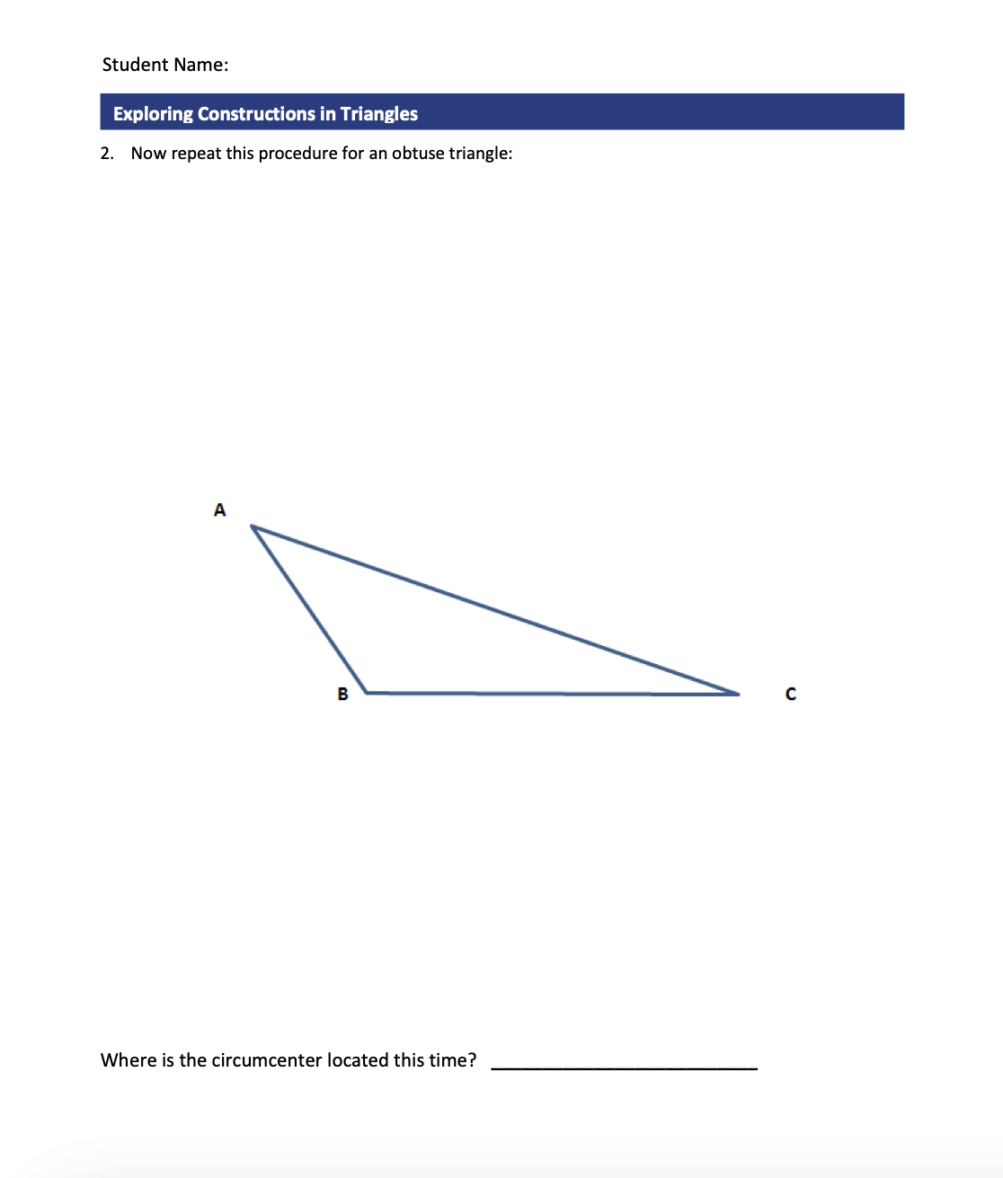on triangles we are able to identify special characteristics of triangles. In