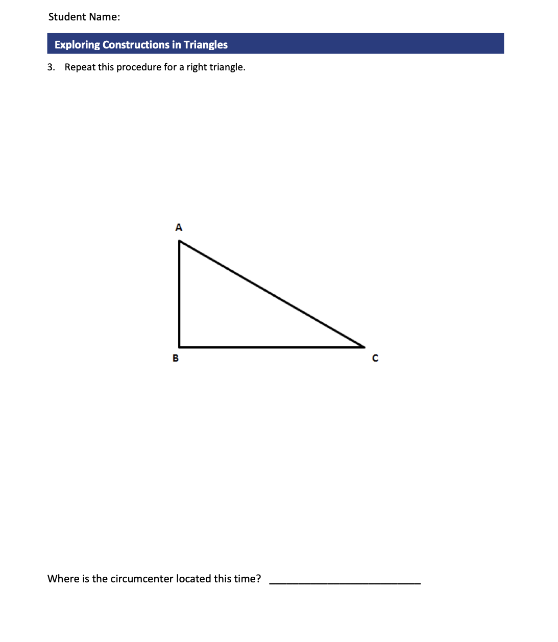 this assignment we will be bisecting all three sides of a triangle