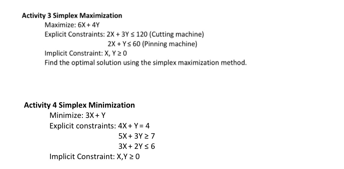 3-4. kindly show the complete solution thank you.topic: linear programming Activity 3