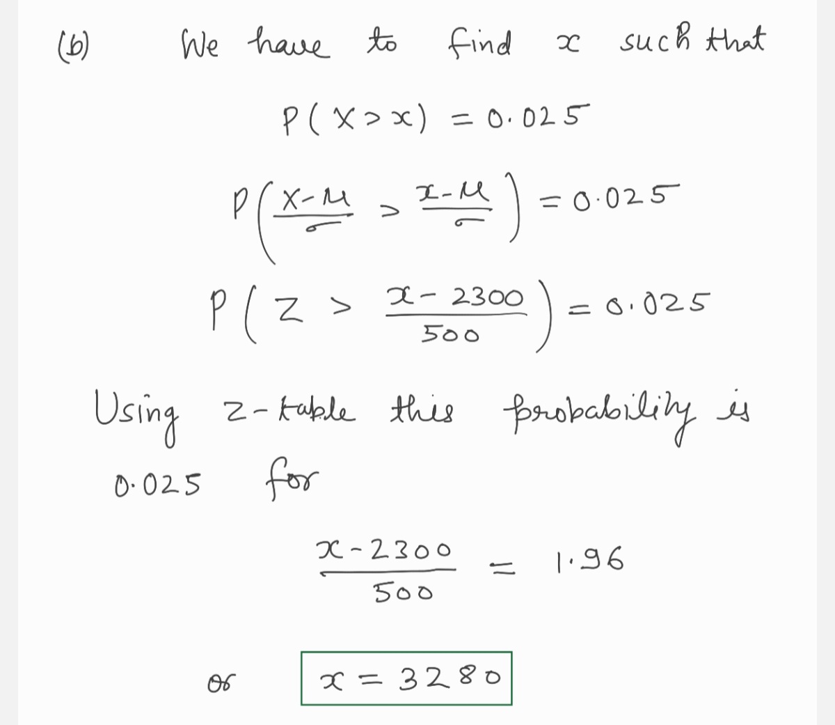 = 0.9382. Note: Round your final answer to nearest whole number. x