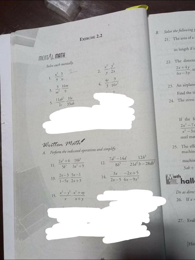 2. 8 1. 13 13 7x 5x 3a 4. 12 12 3.