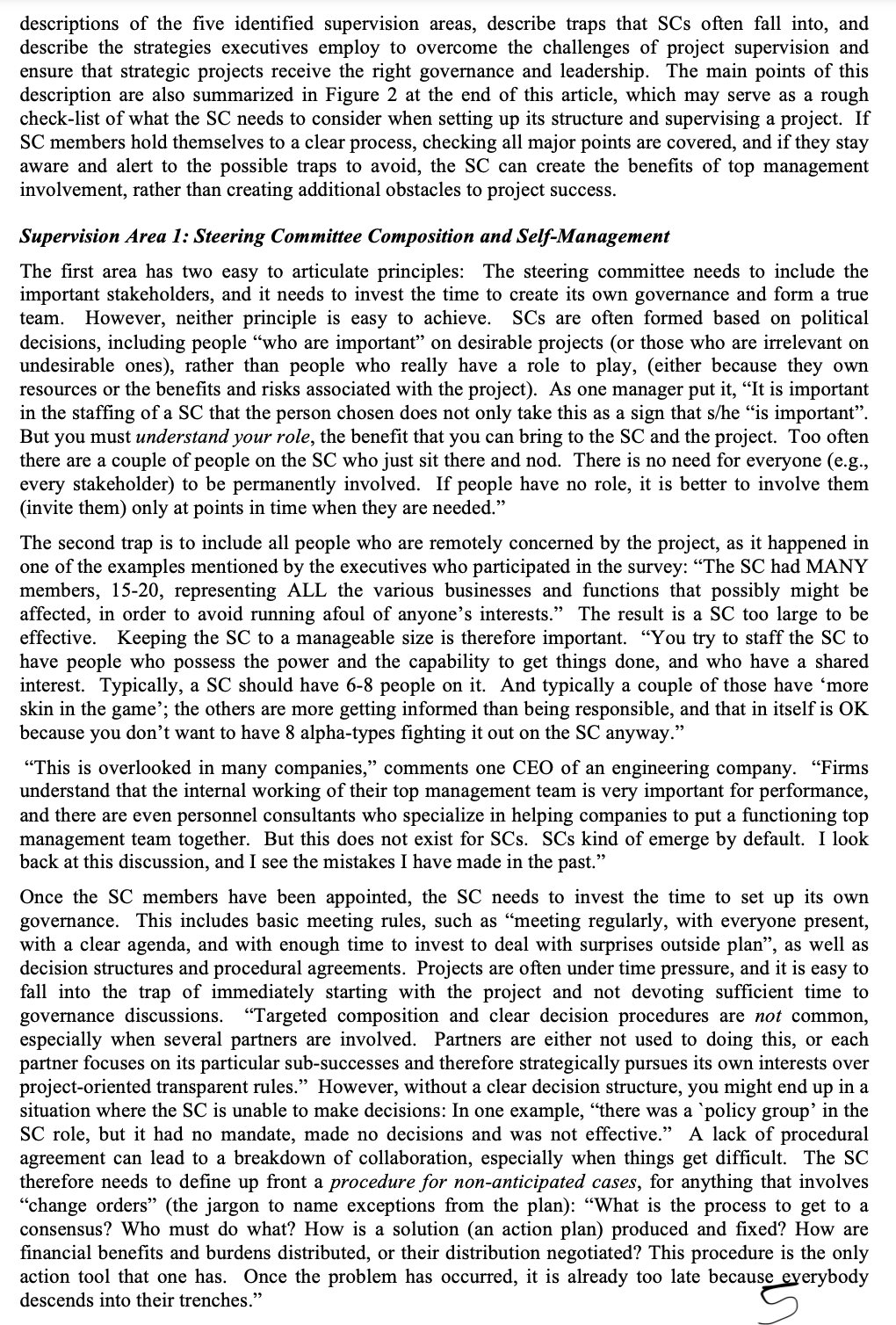 study addresses the dilemmas and challenges facing senior executives who serve on