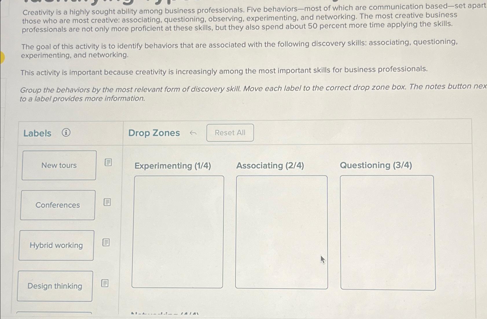  Creativity is a highly sought ability among business professionals. Five behaviors-most
