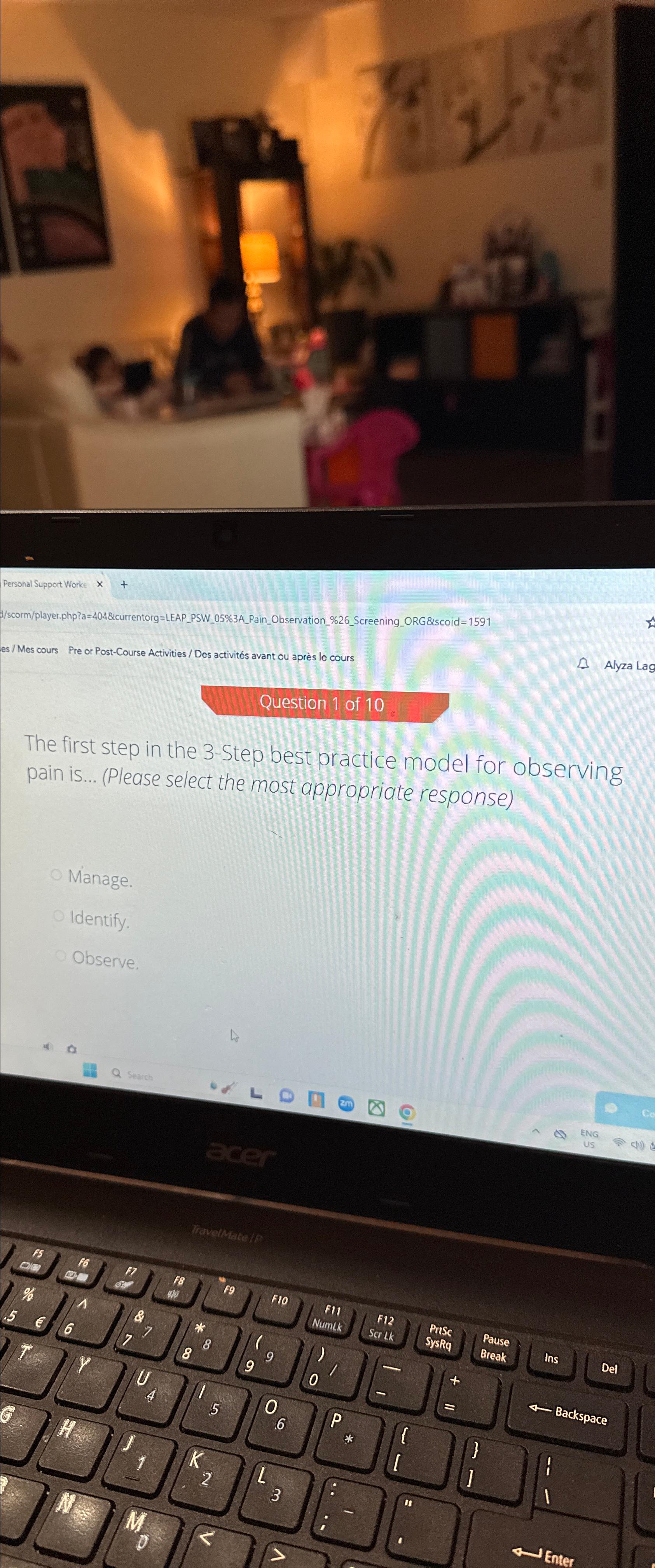  Personal Support Worke , d/scorm/player.php?a=404torg=LEAP_PSW_05%3A_Pain_Observation_%26_Screening_ORG&scoid =1591 es / Mes cours Pre