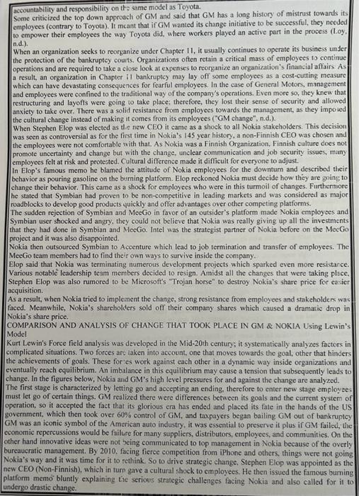 interventions of Organiational Development. 6. Analyze the following case. The answer should