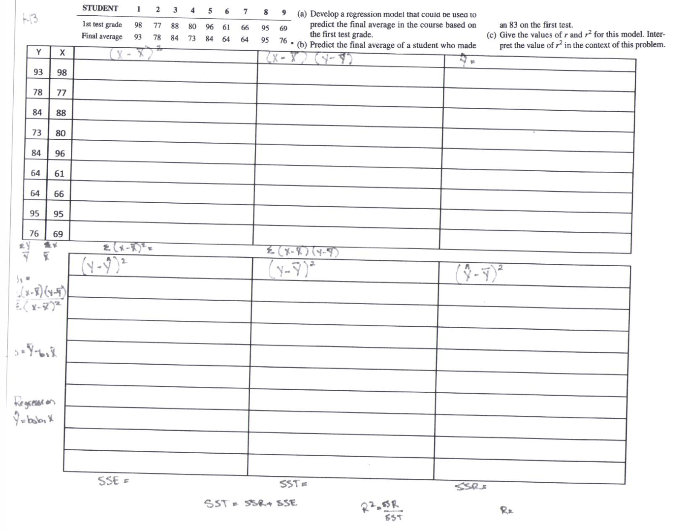 \begin{tabular}{lccccccccc} STUDENT & 1 & 2 & 3 & 4 &