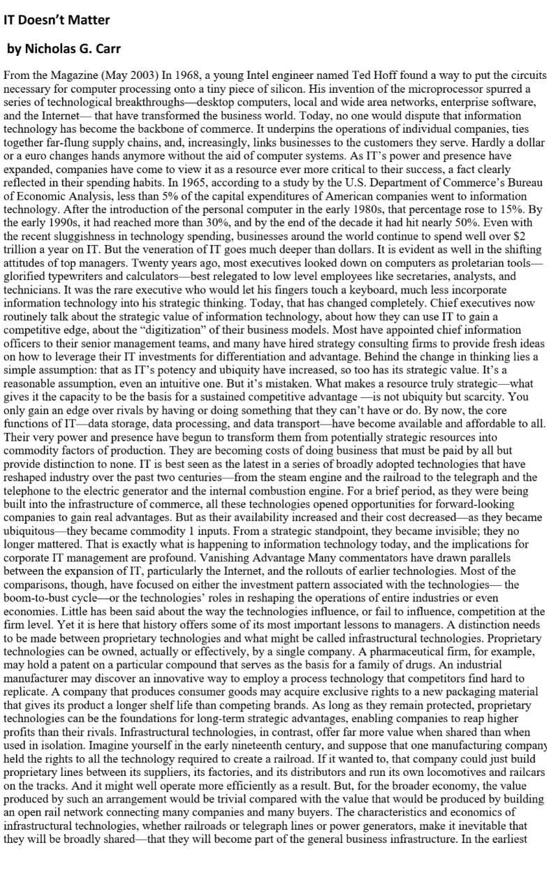 Questions A. Summarize the dominant response to the article; B. Identify the