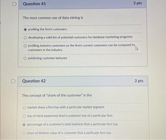 Need Help The most common use of data mining is profiling the