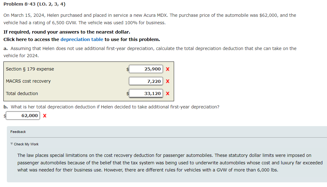  On March 15,2024, Helen purchased and placed in service a new