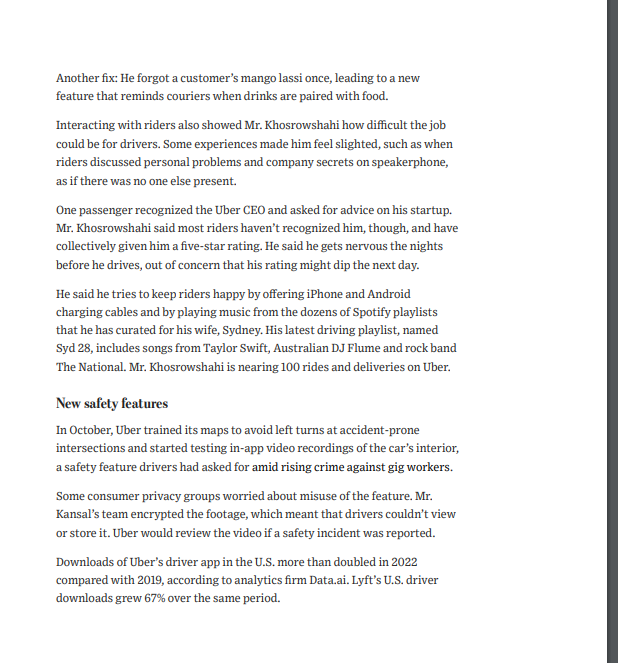 over Lyft. If you were the CEO of Lyft, how would you