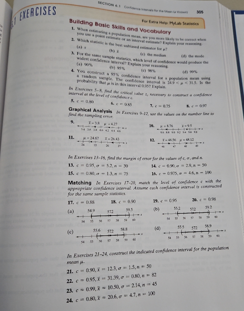 Hello, I need help to answer from 1 to 24 EXERCISES SECTION