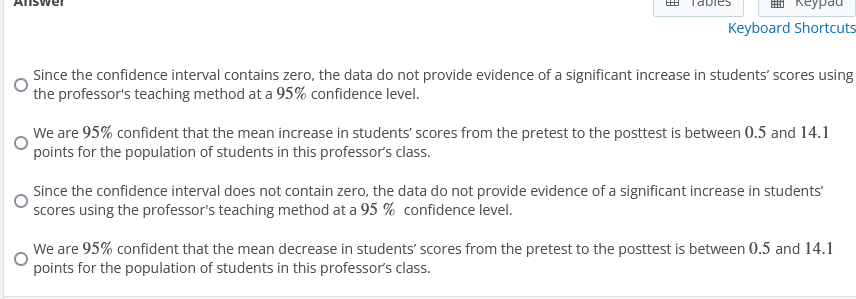 administers a pretest to his class at the beginning of the semester