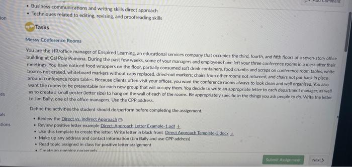 famillarize students with the direct writing approach and plans for positive messages