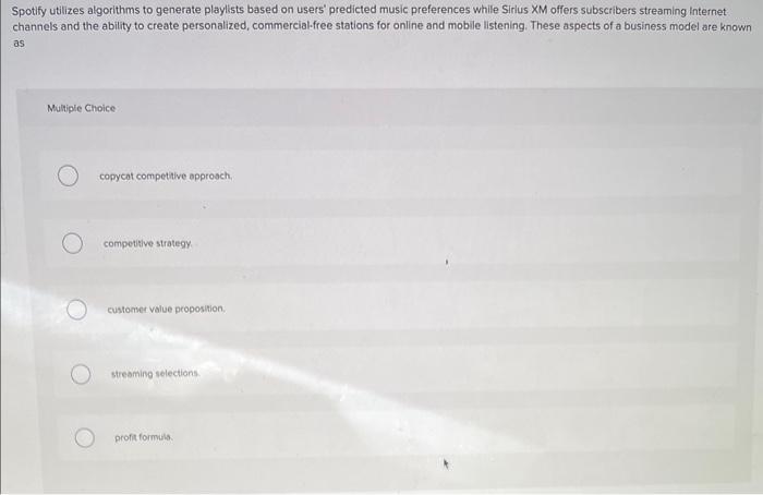 which is correct Spotify utilizes algorithms to generate playlists based on users'