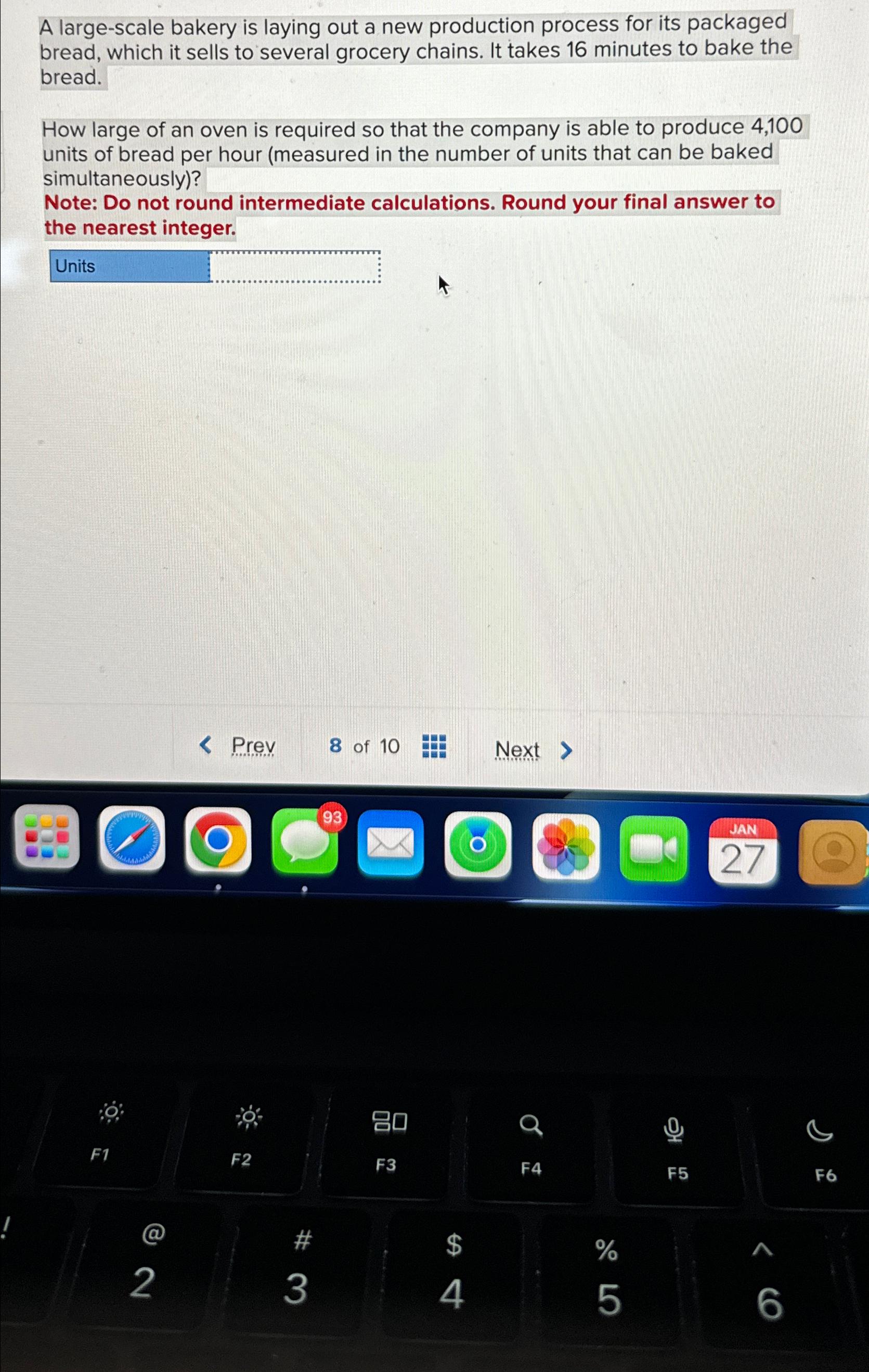  A large-scale bakery is laying out a new production process for