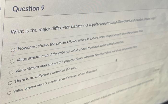  What is the major difference between a regular process map/ffowchar and
