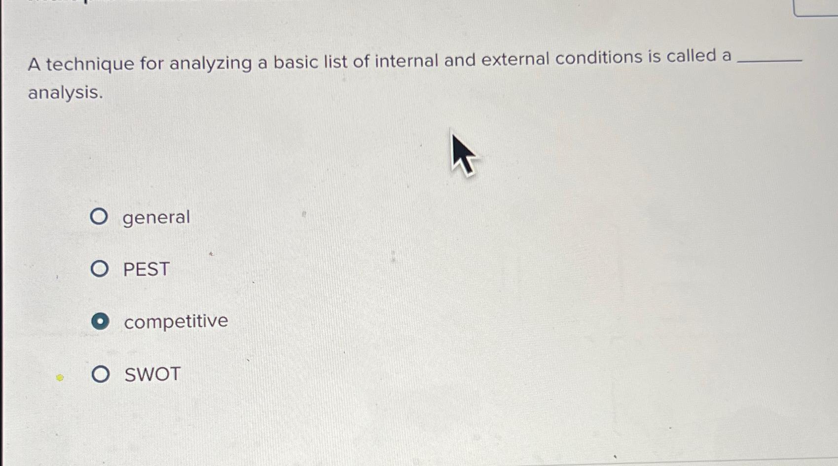  A technique for analyzing a basic list of internal and external