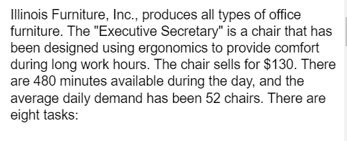 Task Performance Time (mins) Immediate Predecessors A 6 - B 7 -