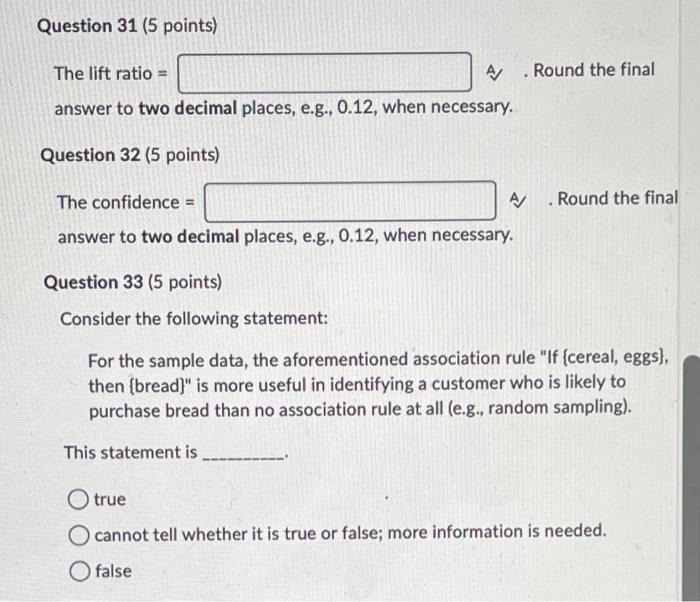 promotions. The table below contains a small sample of data in which