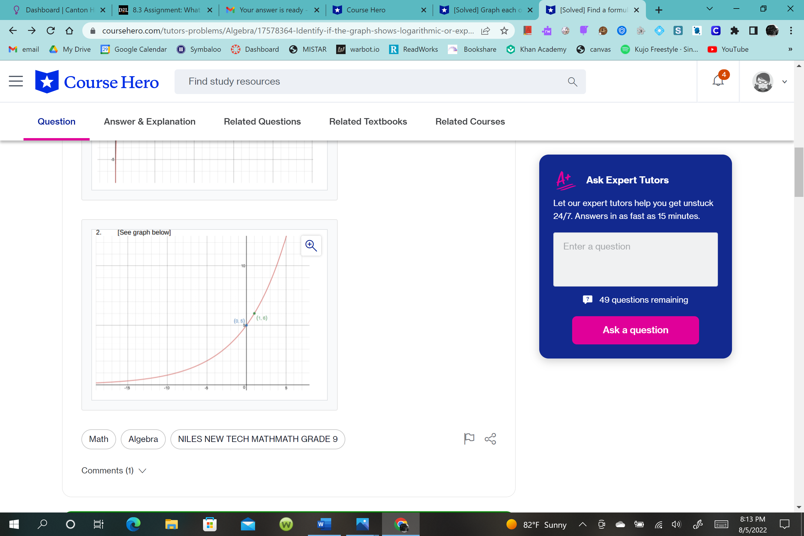 | Canton H X D2L 8.3 Assignment: What X M Your answer
