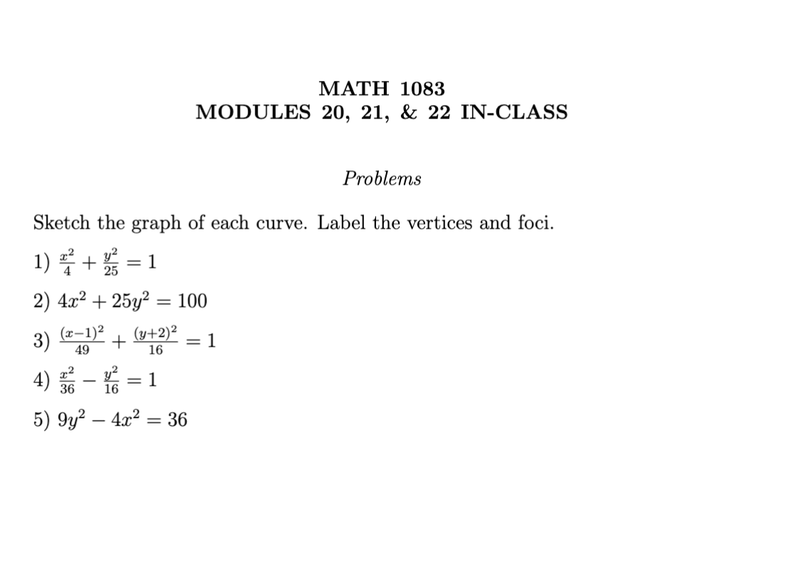 the parametric equations as a single Cartesian equation. Then, sketch the graph.