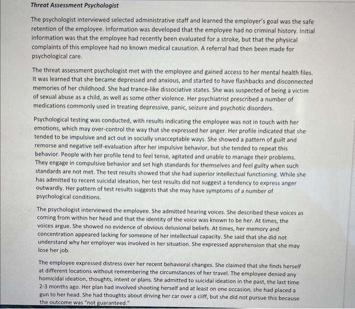 lapses, sudden physical disability, disorientation, agitation, inability to focus and retain information,