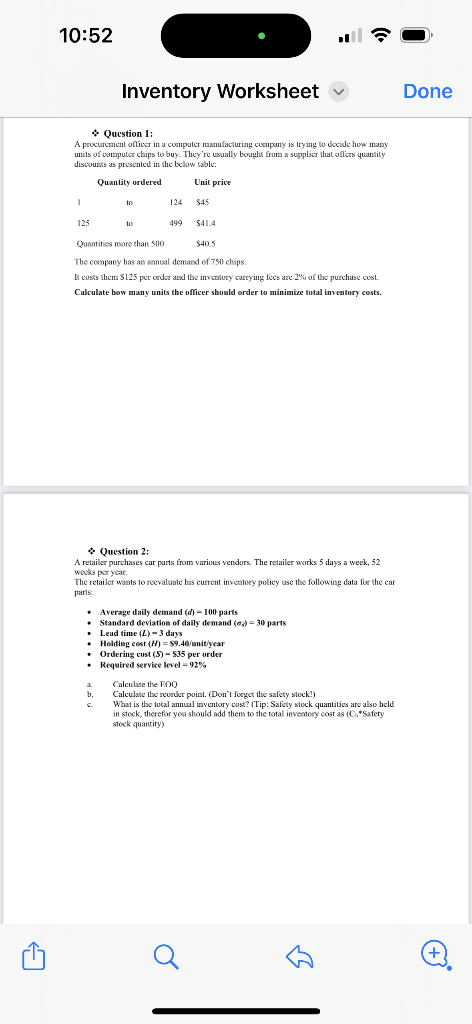  \# Question 1: A procurement ofliest in a computer manufacturing coenpany