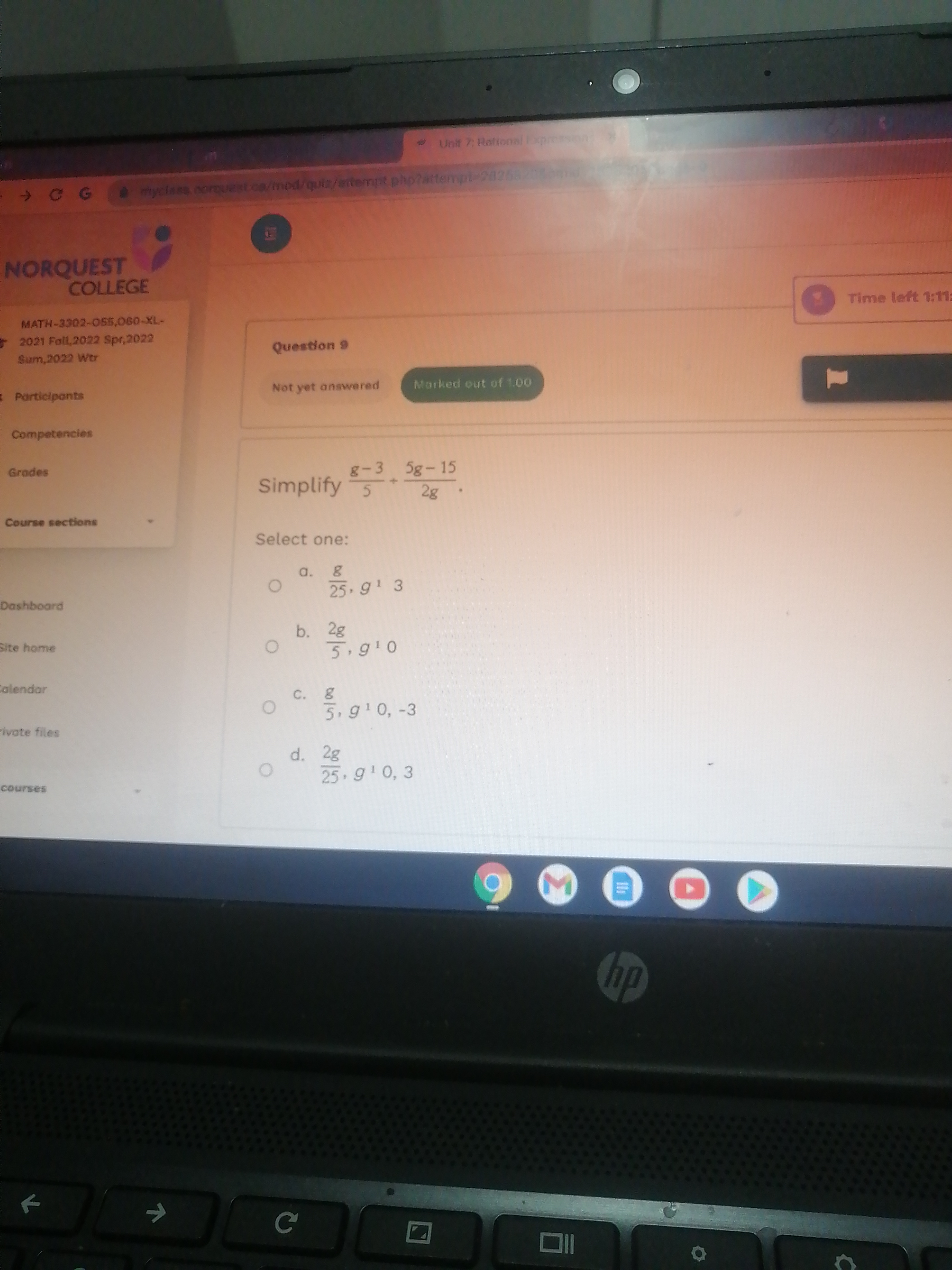 Unit 7: Rational Express - C G d myclass forquestco/mod/quix/ attempt