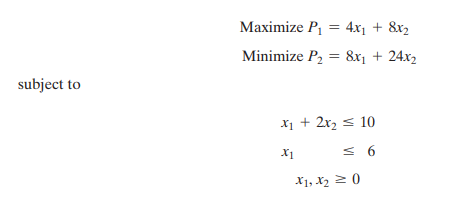 Solve using pre-emptive goal programming by hand. *The answer should contain the