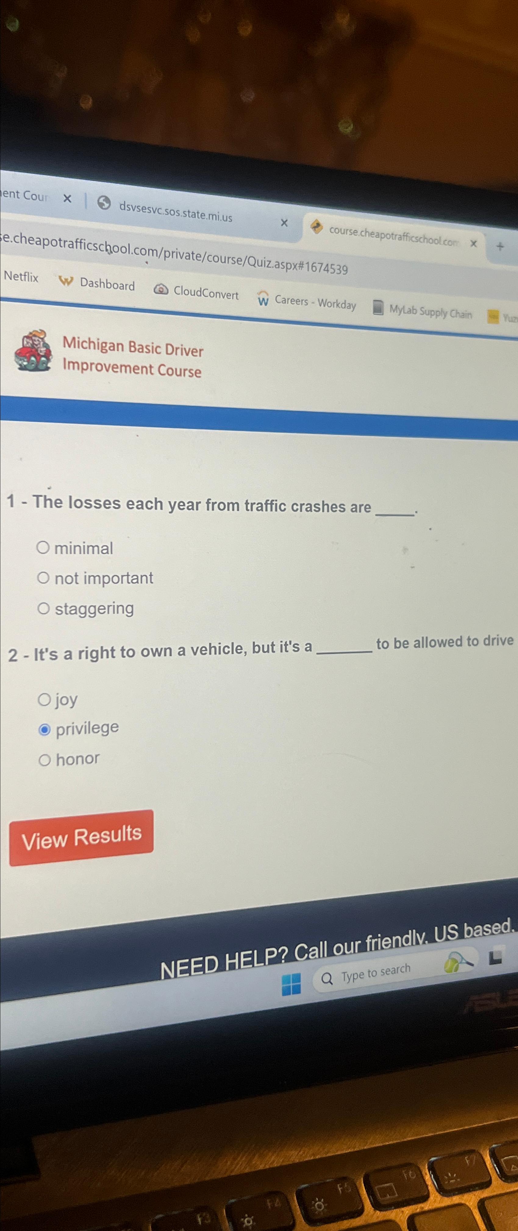  Michigan Basic Driver Improvement Course 1- The losses each year from