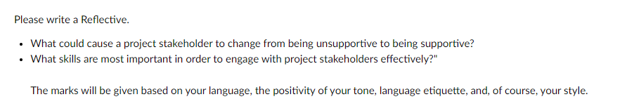 Please make sure no plagiarism Please write a Reflective. - What could