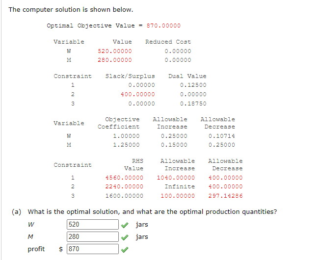 able to figure out the other parts to this question. b) Specify