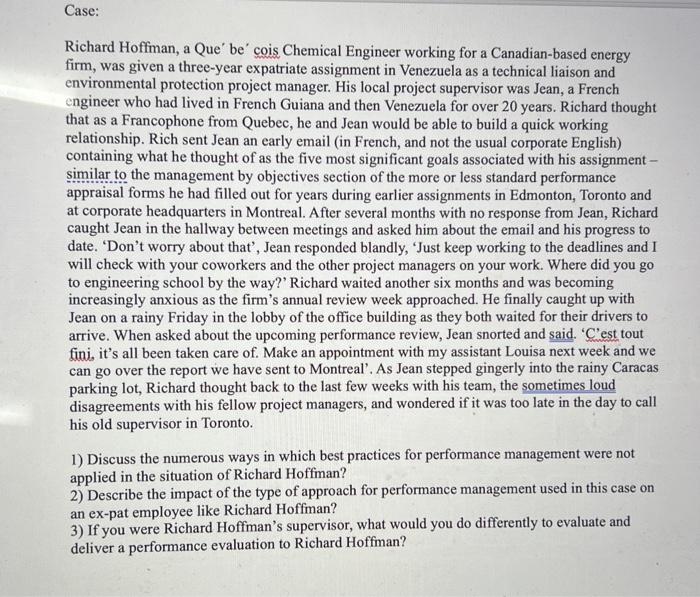  Richard Hoffman, a Que' be' cois Chemical Engineer working for a