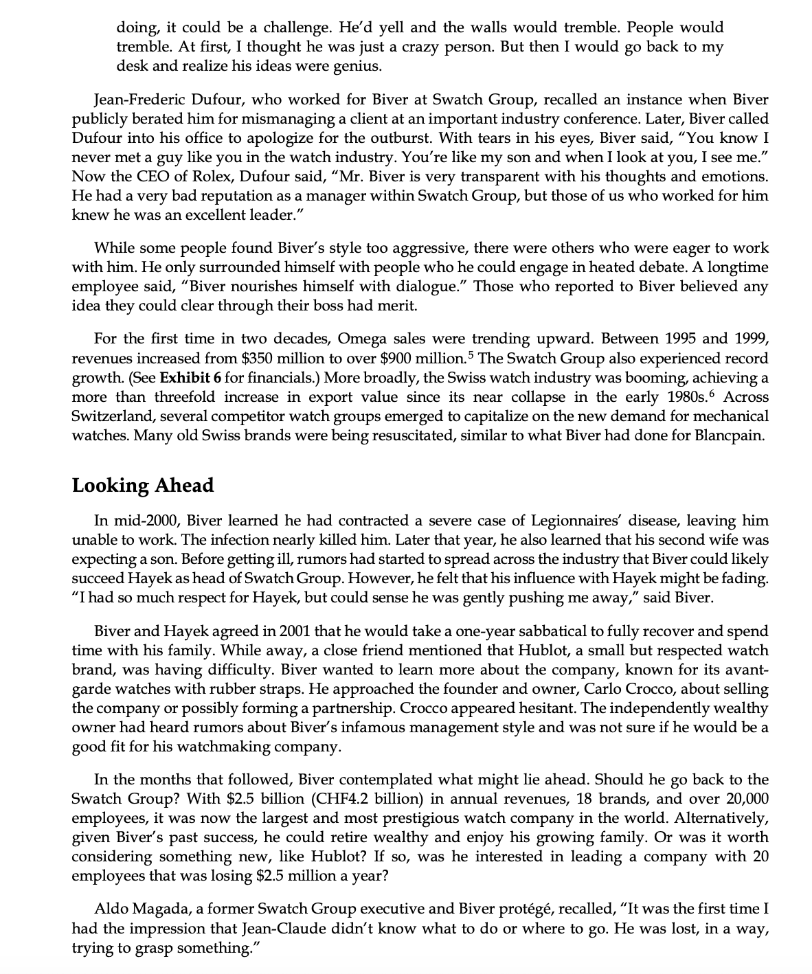 comfortable sales position at a prestigious watch company to buy Blancpain, a