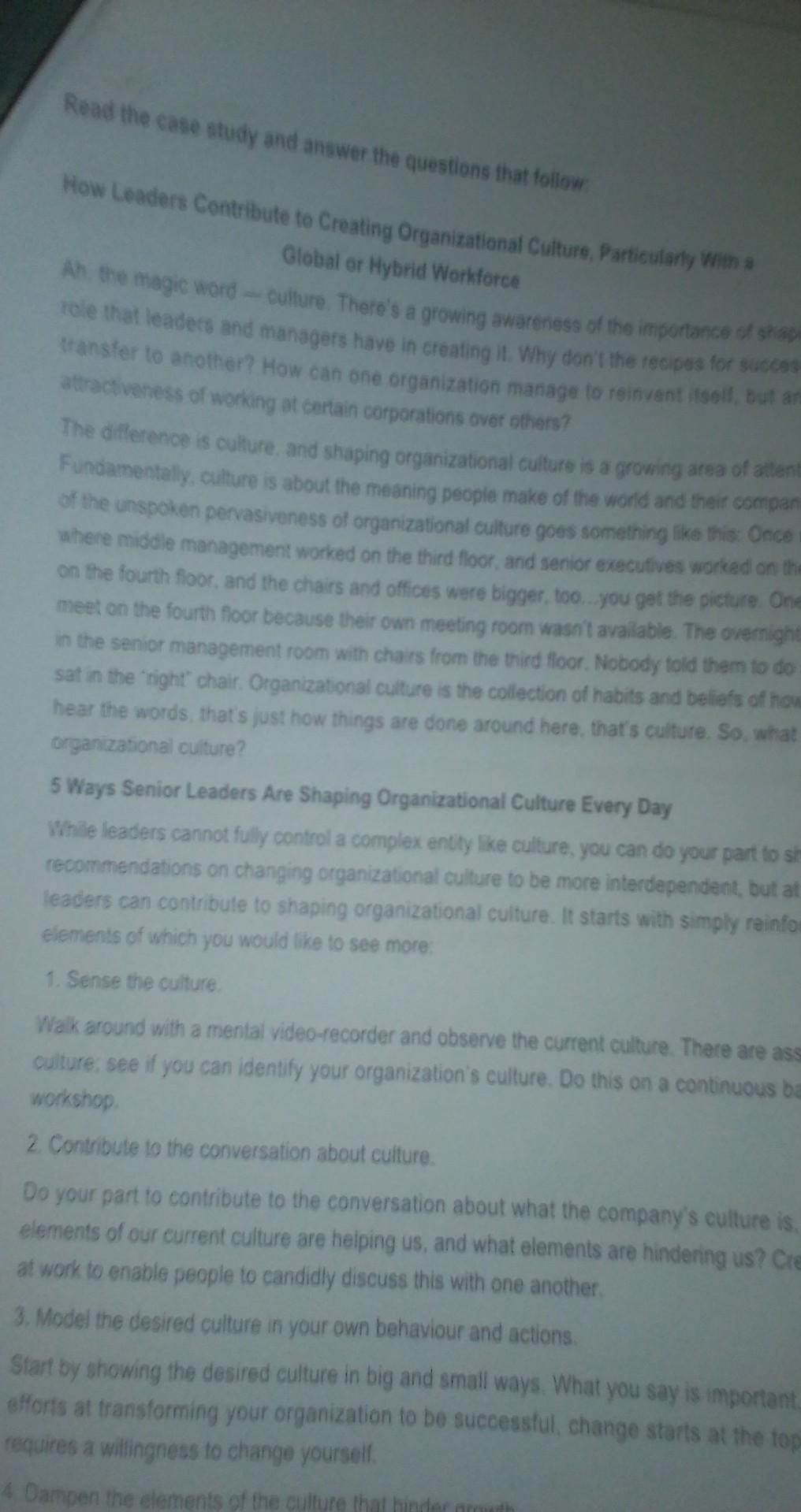  Read the case study and answer the questions that follow How
