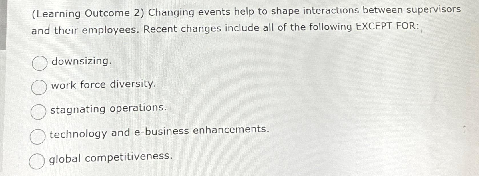  (Learning Outcome 2) Changing events help to shape interactions between supervisors