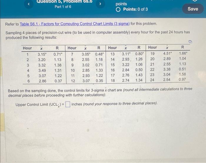 also lower control limit Sampling 4 pieces of precision-cut wire (to be