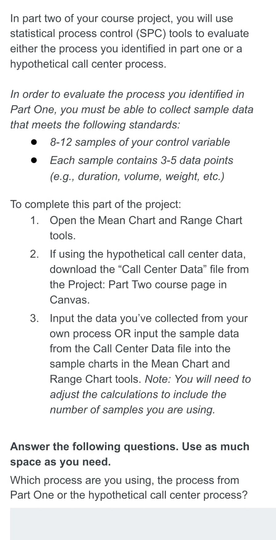 this data to complete parts two and three of the course project.