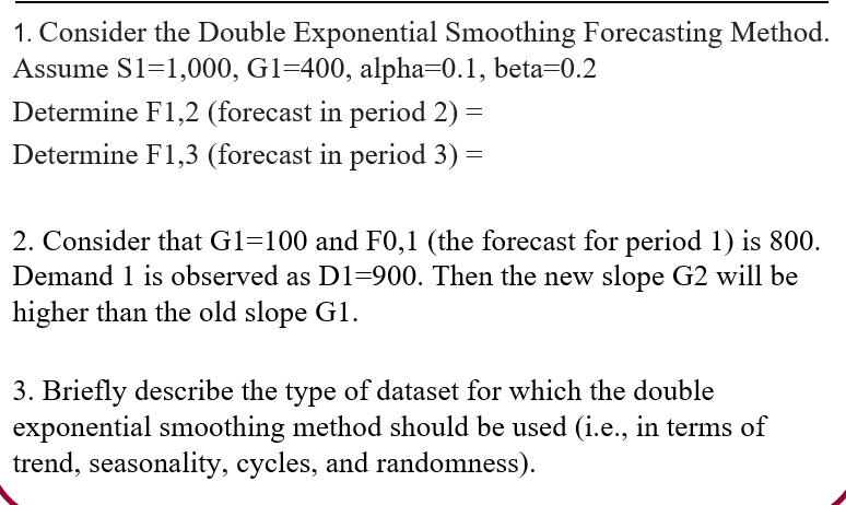 Do this using excel please, show steps & formulas used please 1.