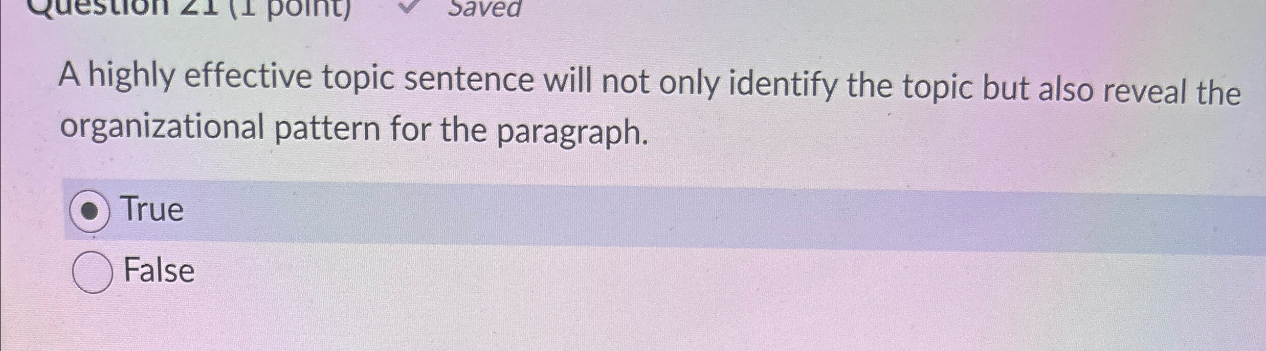  A highly effective topic sentence will not only identify the topic