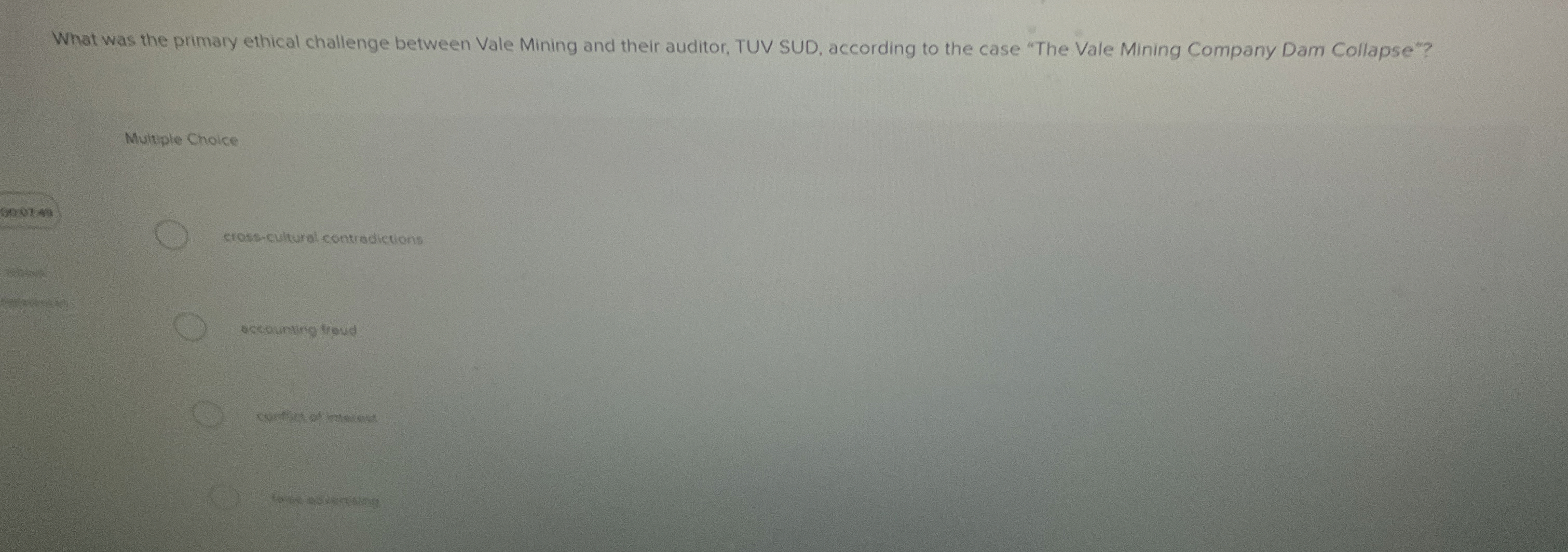  What was the primary ethical challenge between Vale Mining and their